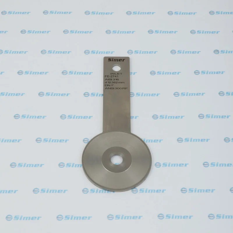 Diaframma calibrato e flangia tarata RF per misura di portata a pressione differenziale - Simer Instruments